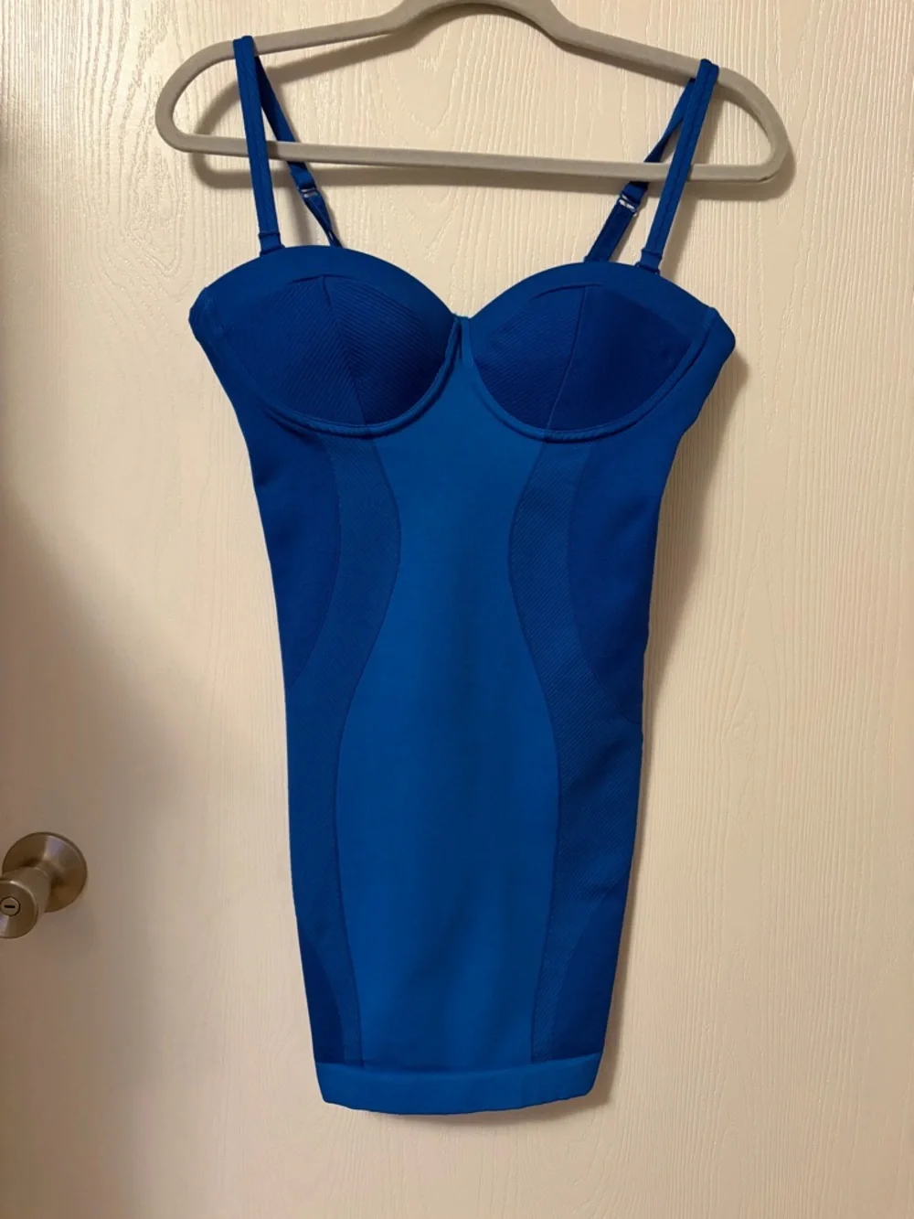 Adidas Ivy Park Blue Strappy Bodycon Dress Size Medium - Picture 2 of 10